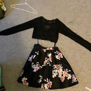 Sequin Hearts Two Piece Hoco Dress